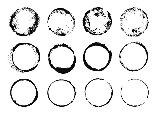 Grunge Round Frames — Stockvektor