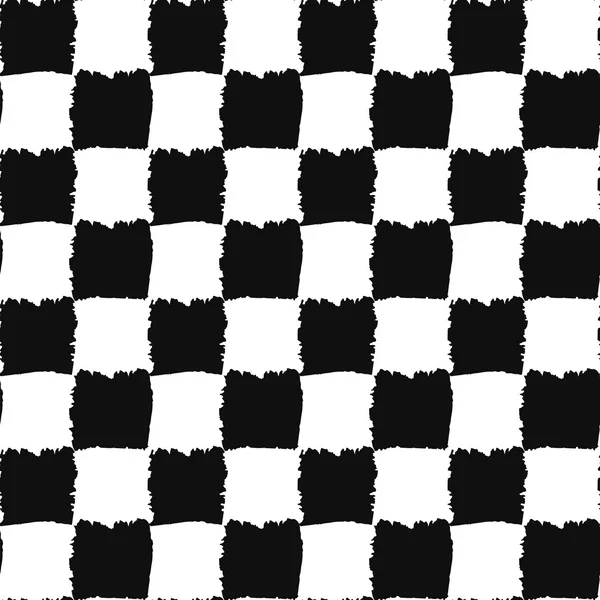 Naadloze Black and White Pattern controleren — Stockvector