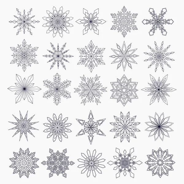 Vector Snowflakes Set — Stock Vector