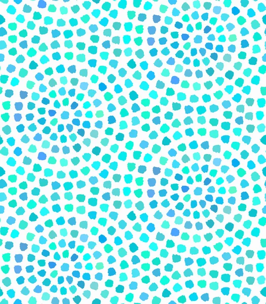 Vektor blaue Punkte gemaltes nahtloses Muster — Stockvektor