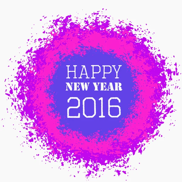 Feliz Año Nuevo saludo colorido — Vector de stock