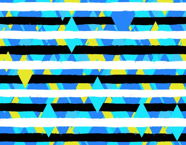 Getextureerde strepen Rhombus naadloze patroon — Stockvector