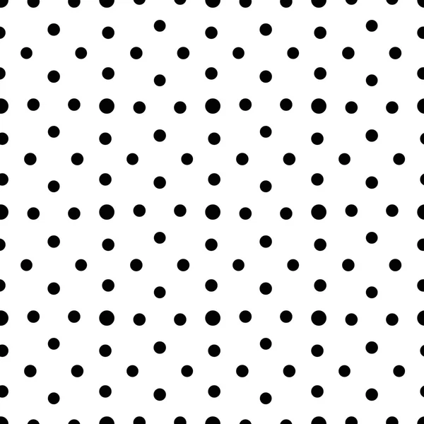 Sıra dışı siyah beyaz küçük polka dot seamless modeli — Stok Vektör