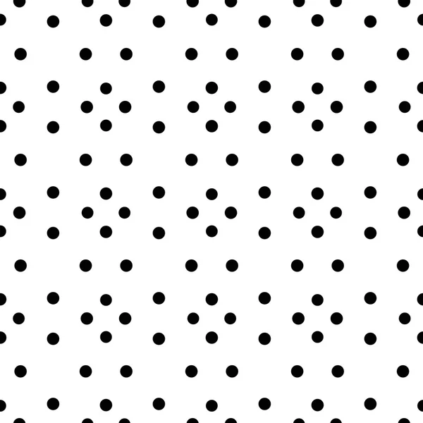 珍しい白と黒の小さな水玉菱形のシームレス パターン — ストックベクタ