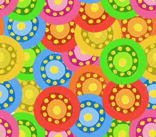 抽象的な花のシームレスなパターンを塗装 — ストックベクタ