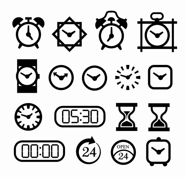 Clock icons set — Stock Vector