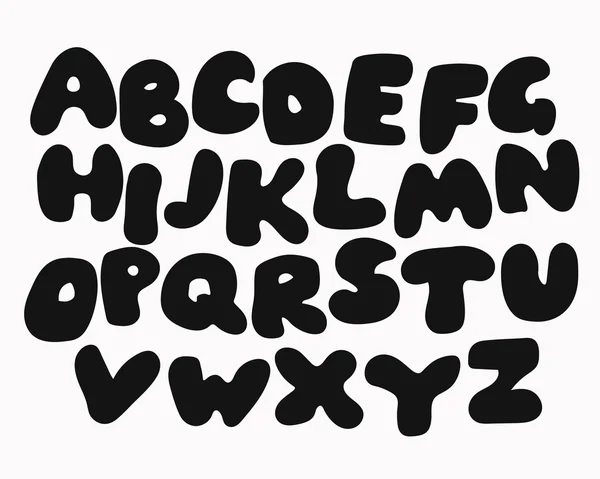 有趣的黑色字母 — 图库矢量图片