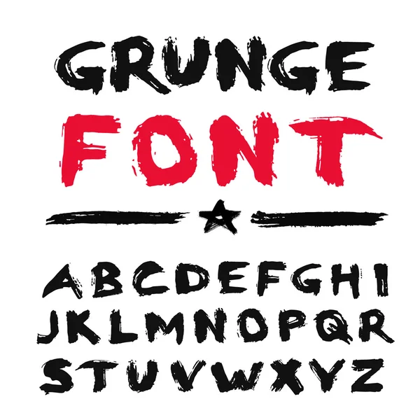 Geschilderde Grunge lettertype — Stockvector