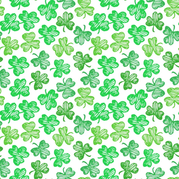 Patricks day clover pattern — Stock Vector