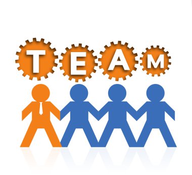 ekip çalışması eller ve patron tutan kişi ile