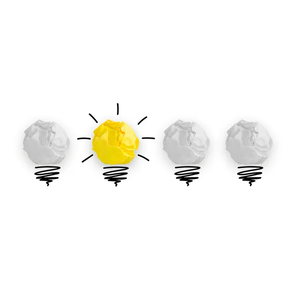 Bub luz el concepto de gran idea, lámpara innovadora — Foto de Stock