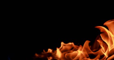 Yakın plan Ateş alevi soyut arkaplan