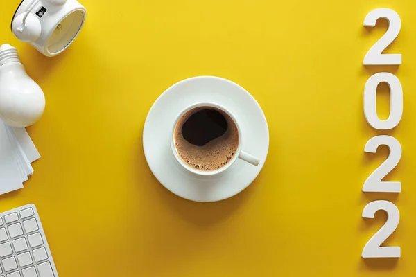 Eine Tasse Kaffee Arbeitsplatz Büro Geschäft Stockfoto