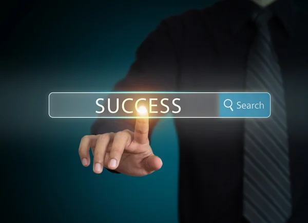 Businessman searching success in business — Stock Photo, Image