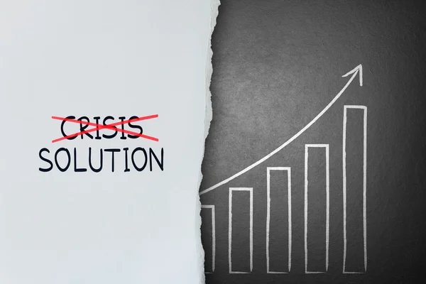 Cross crisis and find solution, Concept of Success — Stock Photo, Image