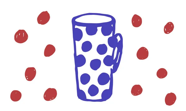 Illustration till Doodle Cup — Stock vektor