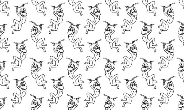 面白い猿図 — ストックベクタ