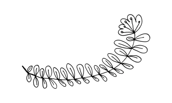 Ilustração de flor rabiscada desenhada à mão —  Vetores de Stock