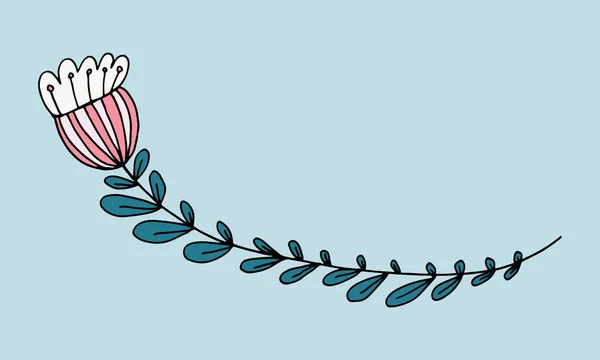 Ilustração de flor rabiscada desenhada à mão —  Vetores de Stock