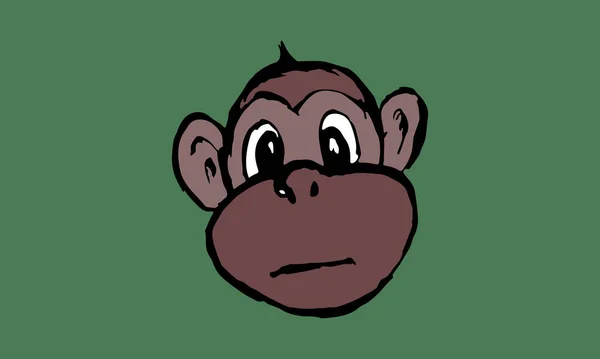 Komik maymun çizimi — Stok Vektör
