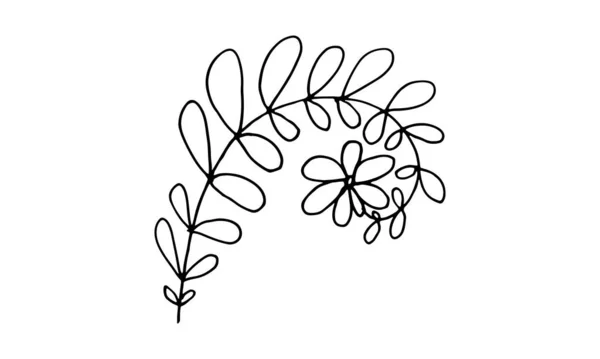 Handgezeichnete Doodle Blume Illustration — Stockvektor