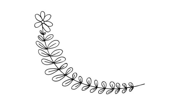 Ilustração de flor rabiscada desenhada à mão —  Vetores de Stock