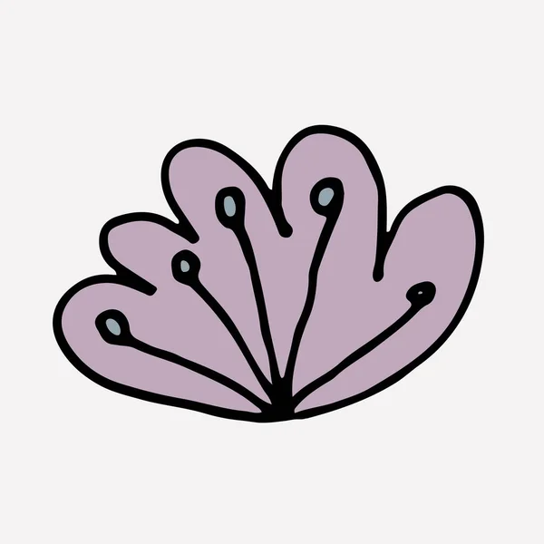 Mão desenhado doodle flor cabeça ilustração —  Vetores de Stock