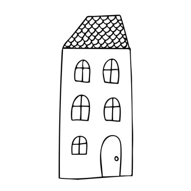 Küçük el çizilmiş ev