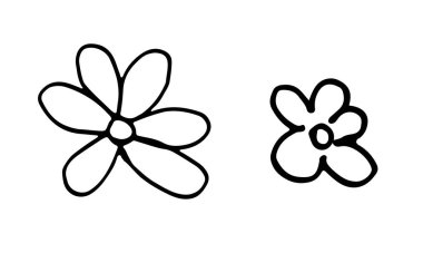 El çizimi çiçek başlığı çizimi