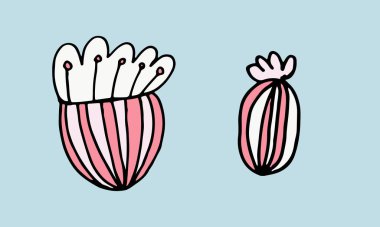 El çizimi çiçek başlığı çizimi