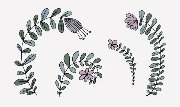 Ręcznie rysowane doodle kwiat ilustracja — Wektor stockowy