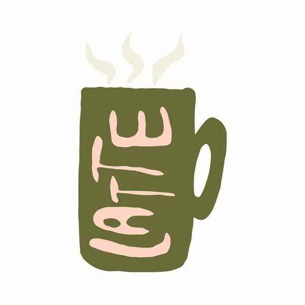 Taza de café dibujada a mano — Vector de stock