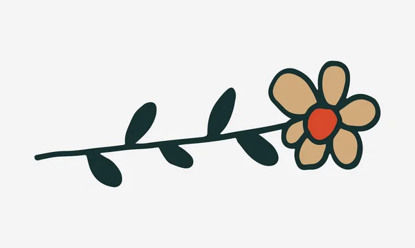 Doodle illustrazione di fiore — Vettoriale Stock