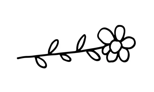 Doodle ilustração da flor — Vetor de Stock