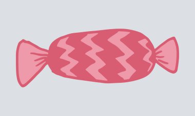 Doodle paketlenmiş şeker illüstrasyonu