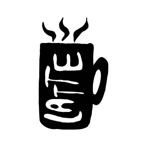 Taza de café dibujada a mano — Vector de stock