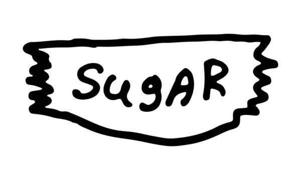 Doodle açúcar ilustração — Vetor de Stock