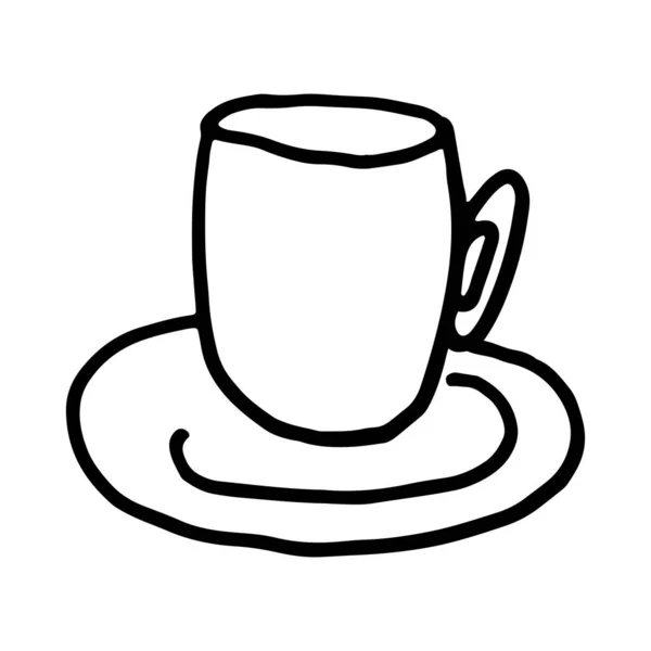 Doodle café copo ilustração —  Vetores de Stock