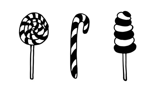 Illustration de bonbons Doodle — Image vectorielle