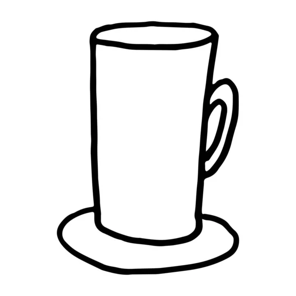 Tasse à café Doodle illustration — Image vectorielle