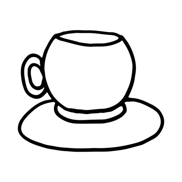 Ilustracja filiżanki kawy Doodle — Wektor stockowy