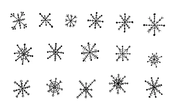 Floco de neve simples doodle illusatration —  Vetores de Stock