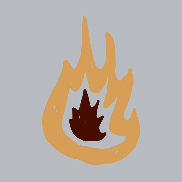 Kézzel rajzolt firka tűz — Stock Vector