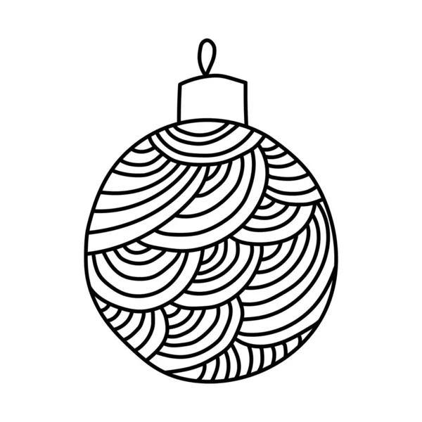 Doodle illustration d'un ornement de Noël — Image vectorielle