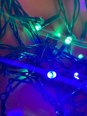 Noel arkaplanı ve çelenk ışıkları