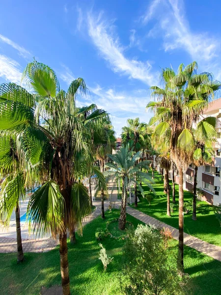 Uitzicht vanuit de hotelkamer in Turkije — Stockfoto