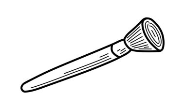 Makyaj fırçasının vektör illüstrasyonu