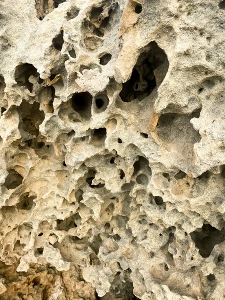 Άμμος με τρύπες στην ακτή — Φωτογραφία Αρχείου