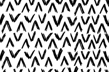 Elle çizilmiş soyut şekillerle kusursuz desen