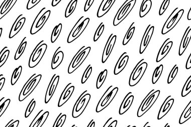 Elle çizilmiş soyut şekillerle kusursuz desen